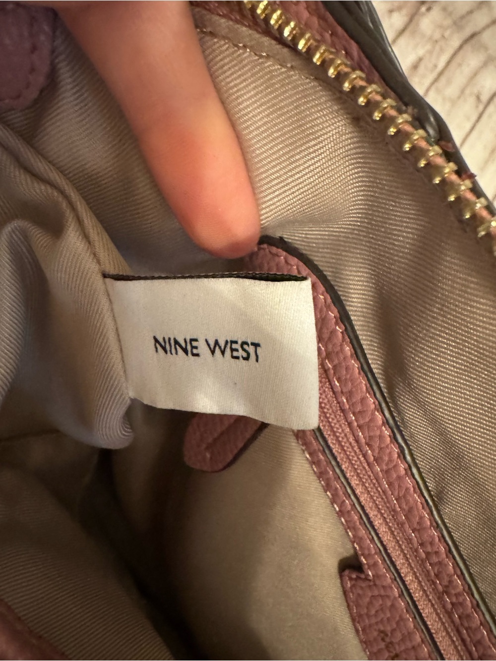 Nine West Pebbled Satchel Crossbody Purse Tote Bag - Picture 10 of 11